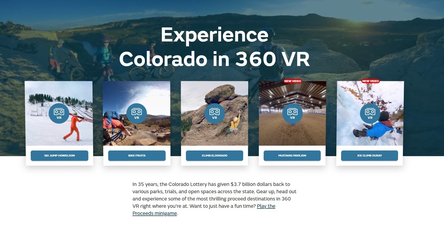 Colorado Lottery: 360 Website