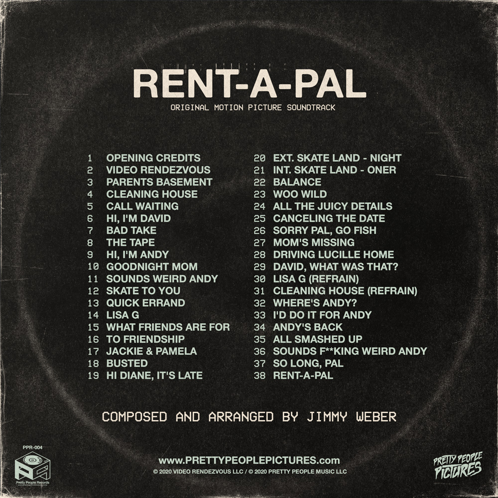 'RENT-A-PAL' Official Motion Picture Soundtrack Back Art